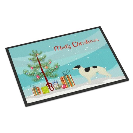 Carolines Treasures 18 x 27 in. Borzoi Christmas Tree Indoor or Outdoor Mat CK3524MAT